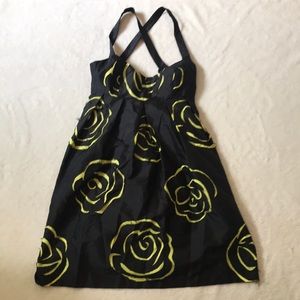 INC black floral dress